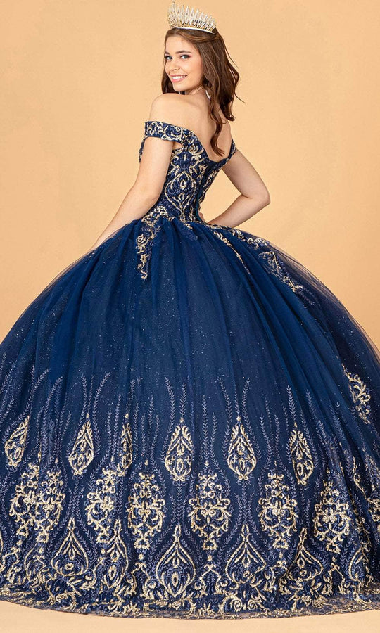 Elizabeth K GL3079 - Golden Embroidered Ballgown
