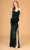 Elizabeth K GL3080 - Velvet Sequined Prom Gown Special Occasion Dress XS / Green