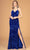 Elizabeth K GL3080 - Velvet Sequined Prom Gown Special Occasion Dress XS / Royal Blue