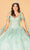 Elizabeth K GL3099 - Cold-Shoulder Draped Sleeve Ballgown Special Occasion Dress