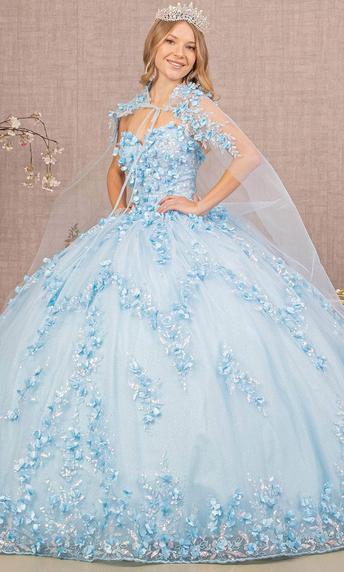 Elizabeth K GL3103 - Applique Quinceanera Ballgown Special Occasion Dress XS / Baby Blue