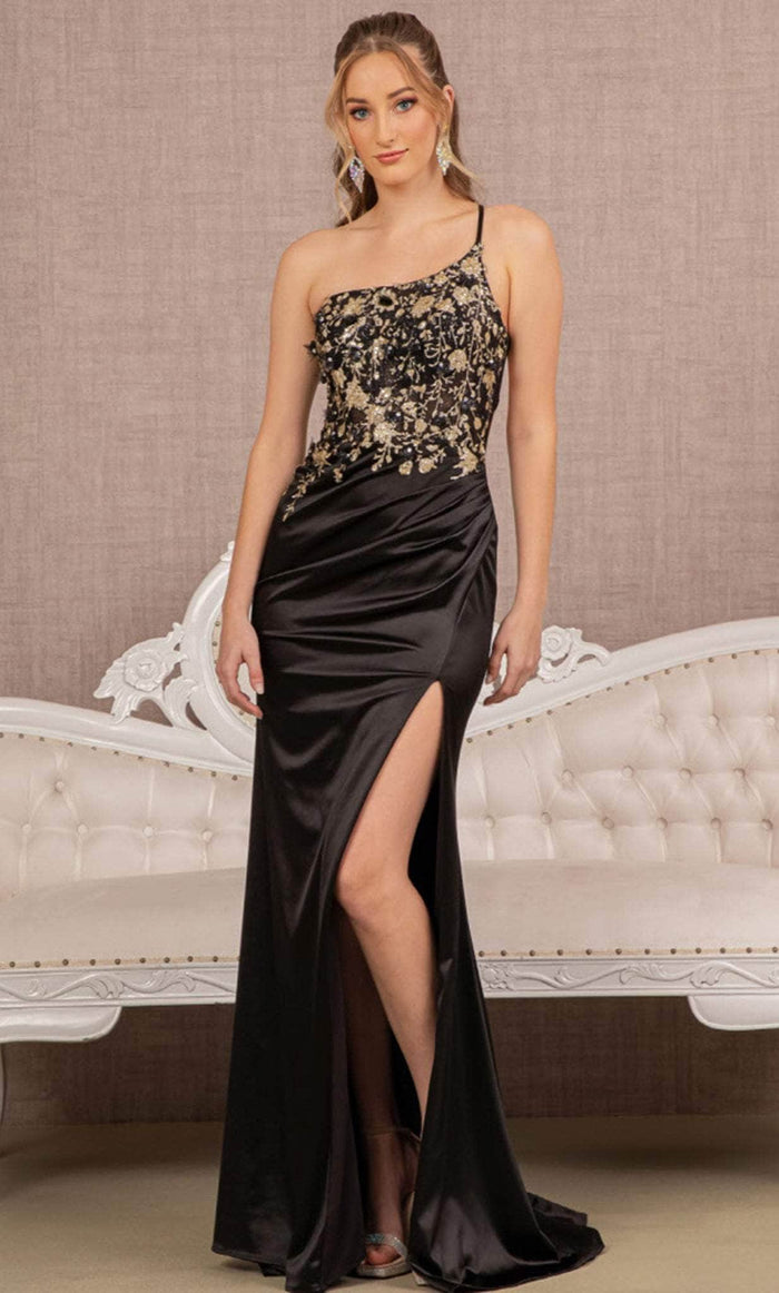 Elizabeth K GL3125 - Beaded One Shoulder Prom Dress Special Occasion Dress