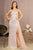 Elizabeth K GL3133 - Embellished Asymmetrical Prom Dress Special Occasion Dress XS / Blush