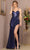 Elizabeth K GL3146 - Sleeveless Embellished Prom Dress Special Occasion Dress XS / Navy
