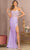  Elizabeth K GL3162 - Beaded Illusion Prom Dress Purple