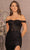  Elizabeth K GL3162 - Beaded Illusion Prom Dress Black