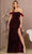 Elizabeth K GL3163 - Sequin Evening Dress with Slit Special Occasion Dress XS / Wine