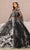 Elizabeth K GL3168 - Rosette Off Shoulder Cape Ballgown Special Occasion Dress