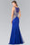 Elizabeth K - Gold Embroidered Tulle Trumpet Gown GL2283 Special Occasion Dress