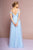 Elizabeth K - Gossamer Tulle Cold Shoulder A-Line Gown GL2610 - 1 pc Baby Blue In Size 2XL Available CCSALE 2XL / Baby Blue
