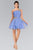 Elizabeth K - GS1037 Jeweled One Shoulder Short Ruffled Dress Homecoming Dresses XS / Blue