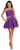Elizabeth K - GS1037 Jeweled One Shoulder Short Ruffled Dress Homecoming Dresses XS / Purple