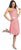 Elizabeth K - GS1080 Floral Accented Straight Neck Chiffon Dress Bridesmaid Dresses XS / D/Rose