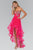 Elizabeth K - GS1124 Embellished Strapless High Low Dress Special Occasion Dress XS / Fuchsia