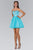 Elizabeth K - GS1345 Jeweled Strapless Lace-up Back Cocktail Dress Cocktail Dresses XS / Blue