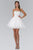 Elizabeth K - GS1345 Jeweled Strapless Lace-up Back Cocktail Dress Special Occasion Dress XS / White