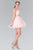 Elizabeth K - GS1427 Sleeveless Lace Bodice Short Dress Bridesmaid Dresses XS / Blush