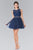Elizabeth K - GS1427 Sleeveless Lace Bodice Short Dress Bridesmaid Dresses XS / Navy