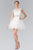 Elizabeth K - GS1427 Sleeveless Lace Bodice Short Dress Bridesmaid Dresses XS / White