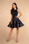 Elizabeth K - GS1603 Strappy Tiered A-Line Cocktail Dress Special Occasion Dress XS / Navy