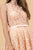 Elizabeth K - GS1604 Dimensional Floral Appliqued Lace Cocktail Dress Special Occasion Dress
