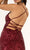 Elizabeth K - GS1909 Strappy Open Back V-Neck Sequin Cocktail Dress Cocktail Dresses