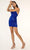 Elizabeth K - GS1910 Crisscross Strap Back Full Sequin Fitted Dress Homecoming Dresses XS / Royal Blue