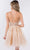 Elizabeth K - GS1965 Jeweled Waist Glitter A-Line Dress Cocktail Dresses