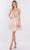 Elizabeth K - GS1965 Jeweled Waist Glitter A-Line Dress Cocktail Dresses XS / Blush