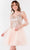 Elizabeth K - GS1968 Glitter Ornate A-Line Short Dress Cocktail Dresses