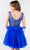 Elizabeth K - GS1968 Glitter Ornate A-Line Short Dress Cocktail Dresses
