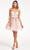 Elizabeth K GS1995 - Strapless Embellished Short Dress Special Occasion Dress XS / Blush