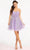 Elizabeth K GS1995 - Strapless Embellished Short Dress Special Occasion Dress XS / Lilac