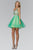 Elizabeth K - GS2033 Asymmetrical Neck Tulle Dress Special Occasion Dress XS / Green/Yellow