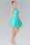 Elizabeth K - GS2314 Sleeveless Lace Bodice A-Line Short Dress Special Occasion Dress XS / Tiffany