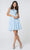 Elizabeth K - GS2807 Lace Bodice Corset Back Chiffon Dress Homecoming Dresses XS / Baby Blue