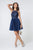 Elizabeth K - GS2809 Embroidered Illusion Jewel Cocktail Dress Homecoming Dresses XS / Navy