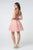 Elizabeth K - GS2865 Glitter Overlaid Plunging Bodice Short Dress Homecoming Dresses