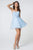 Elizabeth K - GS2866 Ruched V-Neck A-Line Cocktail Dress Homecoming Dresses XS / Ice Blue