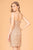 Elizabeth K GS3083 - Sequined Straight-Neck Cocktail Dress Special Occasion Dress