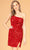 Elizabeth K GS3086 - One-Shoulder Sequined Cocktail Dress Special Occasion Dress
