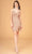 Elizabeth K GS3087 - High-Slit Sheath Cocktail Dress Special Occasion Dress XS / Rose Gold