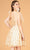 Elizabeth K GS3088 - Sheer Shoulder Bow Cocktail Dress Special Occasion Dress