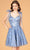 Elizabeth K GS3088 - Sheer Shoulder Bow Cocktail Dress Special Occasion Dress