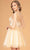 Elizabeth K GS3089 - Sheer Mini Cape Cocktail Dress Special Occasion Dress