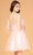 Elizabeth K GS3089 - Sheer Mini Cape Cocktail Dress Special Occasion Dress