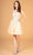 Elizabeth K GS3094 - Embroidered Appliqued Cocktail Dress Special Occasion Dress XS / Champagne