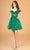 Elizabeth K GS3096 - Corset Bodice Cocktail Dress Special Occasion Dress XS / Green