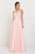 Elizabeth K - Illusion Jewel Embellished Lace A-Line Gown GL2417 - 1 pc Blush In Size 2XL Available CCSALE