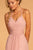 Elizabeth K - Pleated Lace Trimmed Chiffon A-line Dress GL2606 - 1 pc Dusty Rose In Size M Available CCSALE